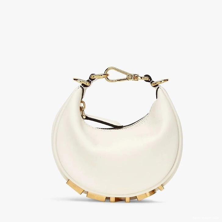 Cheap Hobo Fendigraphy Fendi Leather Bag Calf Nano In White 0718